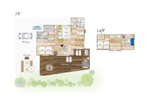 a floor plan of aasteryasteryasteryasteryasteryasteryasteryasteryasteryasteryastery at Ember Resort AZUMIMO 静寂の森に佇むプライベートサウナ付き一棟貸しリトリート in Azumino