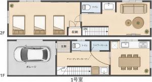 a floor plan of a house with a car at 栞-shiori-NAKASONE in Miyako-jima