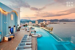 a pool on the top of a cruise ship at Nha Trang Oceanview Suites in Nha Trang