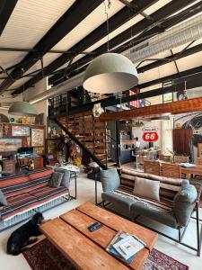 a room with couches and tables in a store at VILLA Nîmes tourmagne PISCINE in Nîmes +37 photos