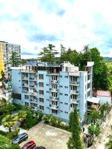 an overhead view of a large apartment building at Golden Fleece Hotel in Ureki