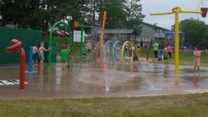 a group of children playing in a water park at Separate guest suite in Lower Sackville