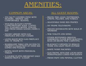 a poster with a list of main characteristics of american cities at Brickhaven Inn & Hotel in South Bend