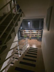 a view of a staircase in a room at SMB home PANORAMA in Oradea