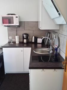 Kuchyň nebo kuchyňský kout v ubytování Ferienwohnung Wünsche + 8 fotografií