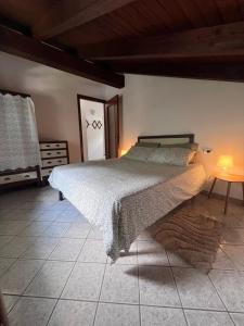 a bedroom with a large bed in a room at Anza Village - Ds Hüüsji 1 in Vanzone