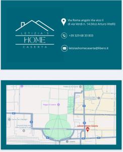 a screenshot of a home screen with a map at LETIZIA'S HOME Caserta in Caserta