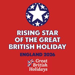 a poster for the rising star of the great british holidays at Salisbury City Centre Cottage in Salisbury
