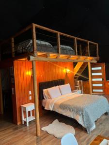 a bedroom with a bunk bed in a room at Domo ancud glamping in Lechagua +10 photos
