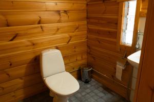 a bathroom with a toilet and a sink at Oravi Villa 1 Teeri in Savonlinna +10 photos