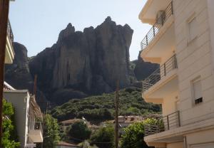 a view of a mountain from a building at Christie's Home Meteora in Kalabaka