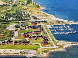 an aerial view of a marina with boats at 5 person holiday home on a holiday park in Lemvig in Lemvig +33 photos