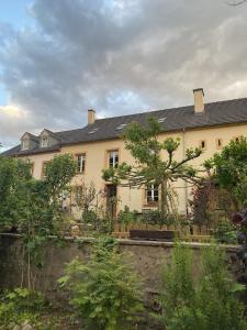 a large house with a garden in front of it at Auf der Saarinsel in Kanzem