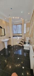 a large bathroom with two toilets and a bath tub at LeoneG in Năvodari +53 photos