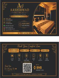 a poster for a hotel room with a bed at Aashirwad Retreat in Greater Noida