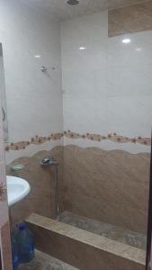 a bathroom with a shower and a sink at Saraharth in Alaverdi +23 photos