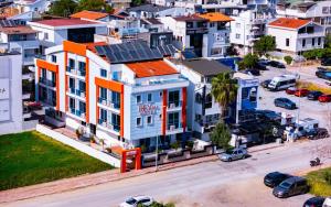 an aerial view of a city with houses at Hey Lara Hotel in Antalya