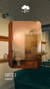 a bathroom with a toilet and a shower at Villa Cajuiero Inn in Prea +52 photos