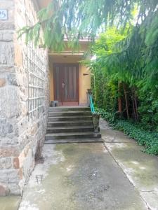 a house with stairs leading to a front door at Marinel in Vršac