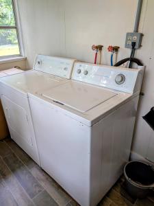 a white washer and dryer in a room at Hook Wine and Sinker in Marion +19 photos