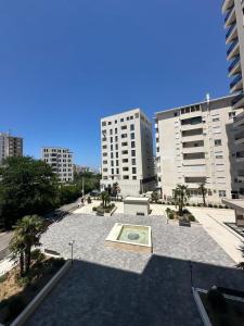 a view of a courtyard in a city with buildings at Apartment 22 - calm location in Bar
