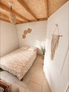 a bedroom with a bed in a room at Le KOZY, LULU, FAR FAR in Saint-Joseph