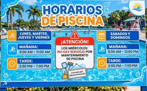 a sign for a water park with signs on it at Apartamento en Melgar con la mejor ubicacion in Melgar