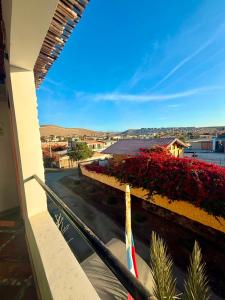 a view from the balcony of a building at Le Grey Arica in Arica