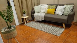 a living room with a couch and a potted plant at Home Chic in Quepos +13 photos