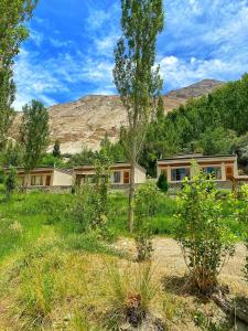 a house in the middle of a field at Lharje Resort in Satti +6 photos
