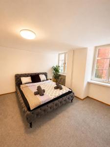 a bedroom with a large bed in a room at Old-Town Studios Zürich in Zurich +25 photos