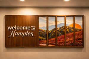 a window with the welcome to hamnation sign on a wall at Hampton Inn By Hilton Hailey Sun Valley in Hailey