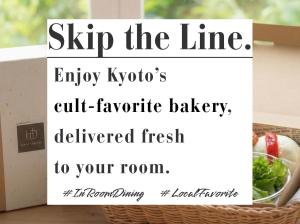 skip the line enjoy kyotos cut favorite bakery delivered fresh to your room at Play!! RESI STAY in Kyoto