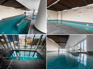 a collage of photos of a swimming pool at Rise to the top! in Melbourne