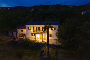 a house with a palm tree in front of it at More Garden in Opric