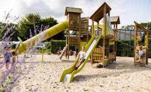 a playground with children playing on a slide at Vakantiepark de Witte Berg in Ootmarsum