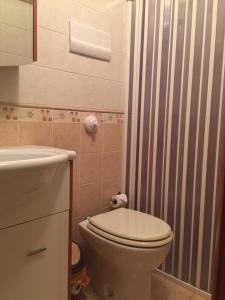 トラビーアにあるIl Principinoのバスルーム(白いトイレ、シャワー付)
