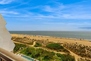 a view of the beach from the balcony of a resort at Pyramid 6K in Ocean City