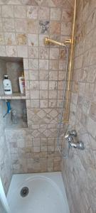 a shower stall with a toilet in a bathroom at Le mas christiane in Buis-les-Baronnies