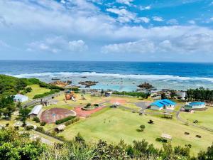an aerial view of a park next to the ocean at AZ Hotel - Vacation STAY 56058v in Akaoki