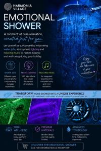 a brochure for a shower with a diagram of a shower at Harmonia Village in Lido di Jesolo +63 photos
