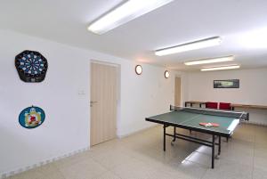 Stolní tenis v ubytování Apartmány Anna s bazénem a welness nebo okolí