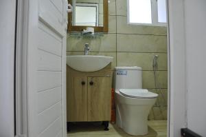 a bathroom with a toilet and a sink at VELORA-DOODHPATHRi in Aphit +50 photos