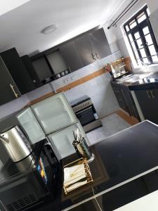 an overhead view of a kitchen with a counter top at Shawn's Hub in Ruaka