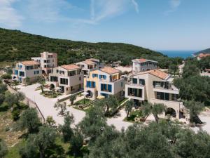 an aerial view of a group of houses at Val D'or Olive Village in Ulcinj