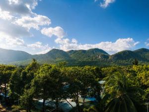 a view of the mountains from the resort at Nam Hai Con Dao Hotel in Con Dao