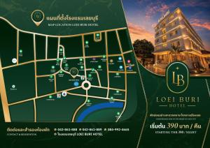 a map of the hotel lb burn hotel at Loei Buri Hotel by Alphatel in Ban Tha Phae