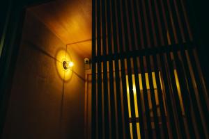 a light on a wall next to a door at 浬-kairi-1852 in Choshi +31 photos