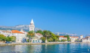 a view of a town from the water at Apartment Finally in Kastel Stari