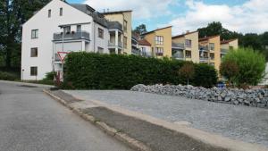 a building on the side of a street at Tiny House Krumlov, Terrace, Parking in Český Krumlov